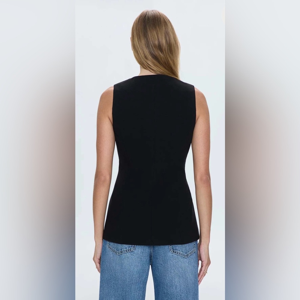 NWT Pistola Lila Black Button-Down Vest Top - Picture 2 of 15